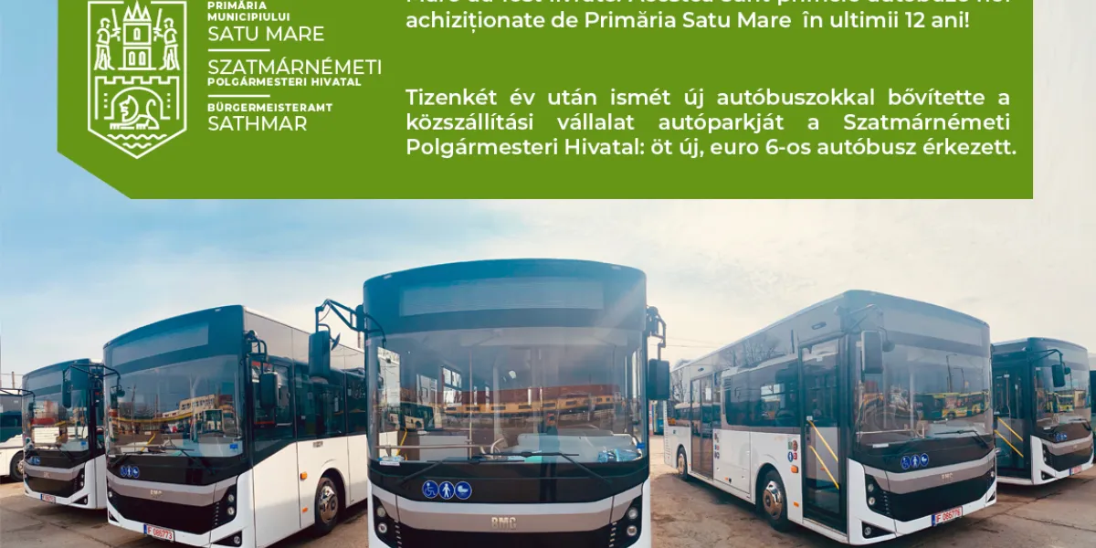 Öt új busz közlekedik Szatmárnémeti utcáin